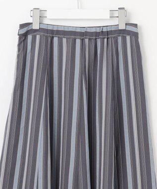 J.PRESS LADIES L 【洗える】ランダムストライプ スカート ネイビーストライプ系