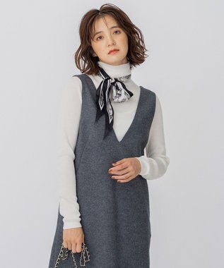 【CLASSY.1月号掲載】ウーステッドウール タートルネック ニット, オフホワイト系, 38