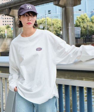 WEGO 【ユニセックス着用ITEM】サークルロゴBIG　T（LS） ホワイト