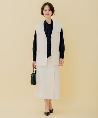 自由区 L 【セット可】ラミーブッチャー ショートジレ アイボリー系