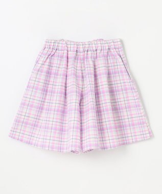 ANY KIDS チェック柄キュロット ラベンダー