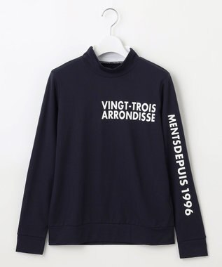 23区GOLF 【WOMEN】【吸水速乾/UVカット】スポーティ モックネックシャツ ネイビー系