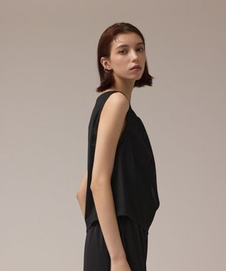 GRACE CONTINENTAL オーガンドレープトップ ブラック