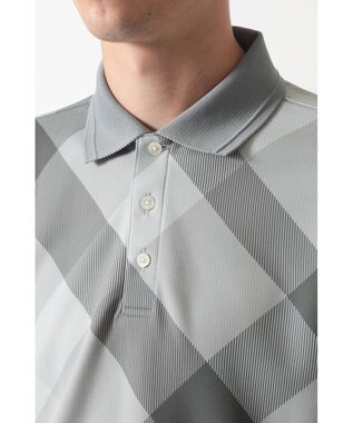 DAKS メガチェック カノコポロシャツ グレー