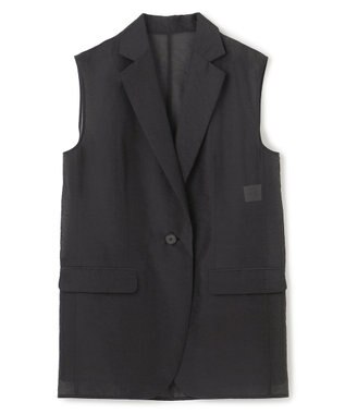 uncrave シアーオーガンジー テーラードジレ ブラック