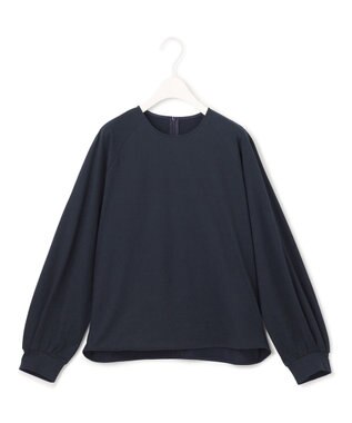 ICB 【接触冷感・UVケア・洗える】コンフォートプレーティング パフスリーブカットソー ネイビー系