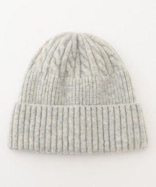 ANY SIS リブカラーミックス ニット帽 ライトグレー