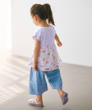 ANY KIDS 【WEB限定/すみっコぐらし】バックシャンTシャツ ラベンダー