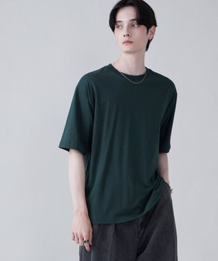 WEGO 【ユニセックス着用ITEM/綿100%/XSSMLサイズ展開】リラックスフィットコットンT ダークグリーン