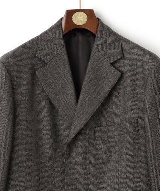 J.PRESS MEN 【ARTHUR HARRISON】 2080ヘリンボンフランネルチェスター コート オリーブ系8