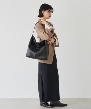 russet レザーワンショルダーバッグ(CE-1644) Black