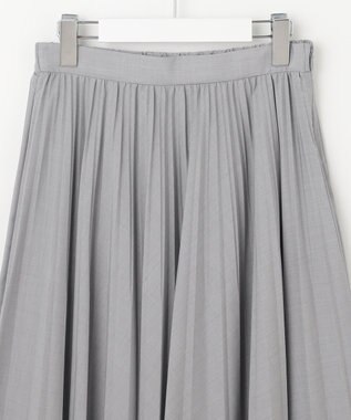 J.PRESS LADIES 【洗える】50Sブロード プリーツ スカート ライトグレー系