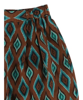 Green Parks アート柄イージーパンツ Brown