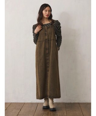 Green Parks ・ＳＵＧＡＲ　ＳＰＯＯＮ　カラーデニムジャンスカ Brown