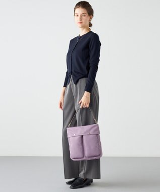 LA BAGAGERIE ダブルフロントポケット2WAYビッグショルダー ライトパープル