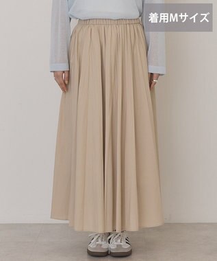 AMERICAN HOLIC 【選べる丈】シアープリーツスカート Beige