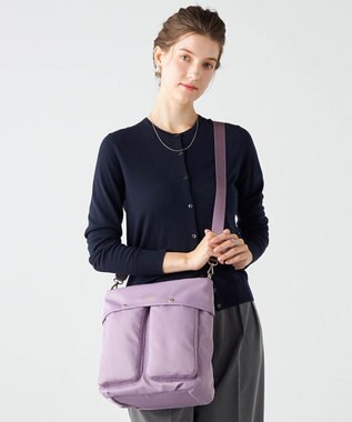 LA BAGAGERIE ダブルフロントポケット2WAYビッグショルダー ライトパープル