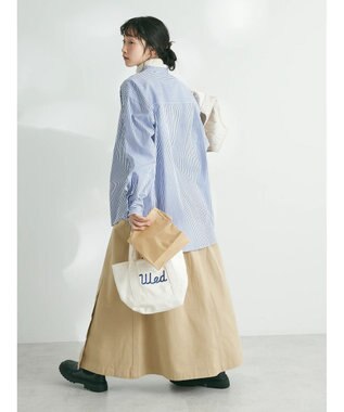 CRAFT STANDARD BOUTIQUE バンドカラーシャツ Stripe Navy