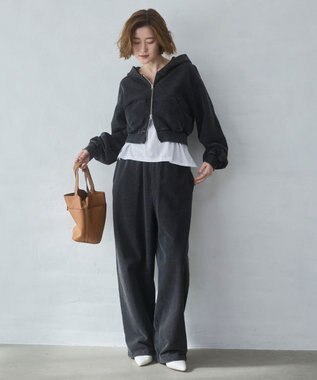 WEGO ショートZIPパーカー スミクロ