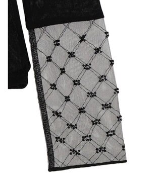 earth music&ecology チュールビジュープルオーバー Black