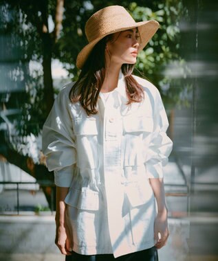 NAVE 【ReNAVE・セットアップ可/洗える】コットンリネンカルゼ ジャケット ホワイト系