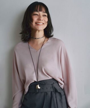 ICB  ビーズネックレス ブラックミックス系