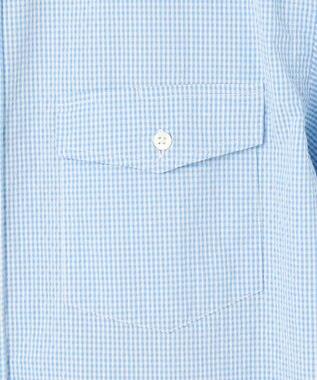 J.PRESS MEN 【KING SIZE】【クールマックス】サッカーストライプ／マイクロギンガムチェック シャツ/B.D サックスブルー系3