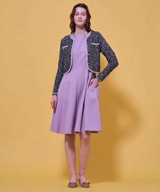 TOCCA TWEEDY MAZE ニットジャケット ブラック系