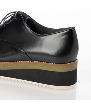 MODE ET JACOMO <carino>【レイン対応】厚底レースアップシューズ ブラック