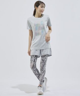 CW-X 【UNISEX】 CW-X トップス Ｔシャツ 半袖 3分袖 Ｕネック メッシュ素材 UVカット率90%以上(本体) ユニセックス DLR195 /ワコール グレー