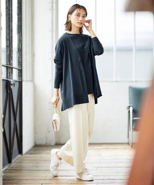 ICB 【洗える・WEB限定カラーあり】 ヴィスコースワイド プルオーバー パイングリーン系