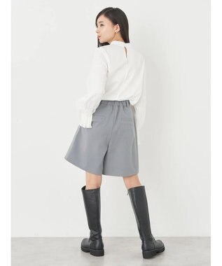 earth music&ecology チュール袖スタンドカラートップス Off White