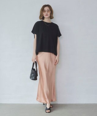 WEGO 【2026春夏新作】接触冷感フレンチスリーブT ブラック