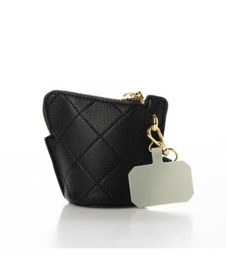 UNBILLION cachecache キルティングポーチ付きスマホストラップセット ブラック