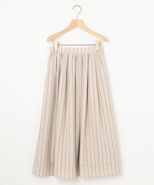 組曲 【WEB限定】コットンポリエステルタイプライター セットアップ ベージュストライプ系1