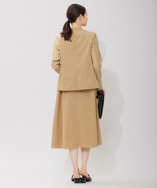 ICB 【接触冷感・UVカット・撥水・洗える】 プルーフ4WAYタフタ ノーカラージャケット コルク系