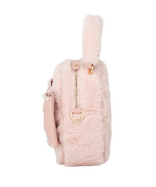 Maison de FLEUR フェイクファーパールリボンラウンドバッグ Pink