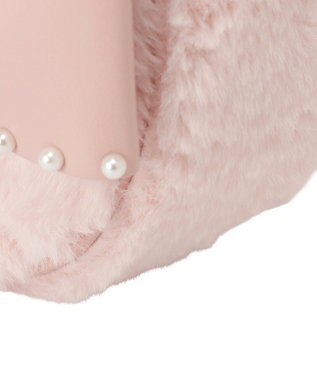 Maison de FLEUR フェイクファーパールリボンラウンドバッグ Pink