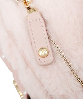 Maison de FLEUR フェイクファーパールリボンラウンドバッグ Pink