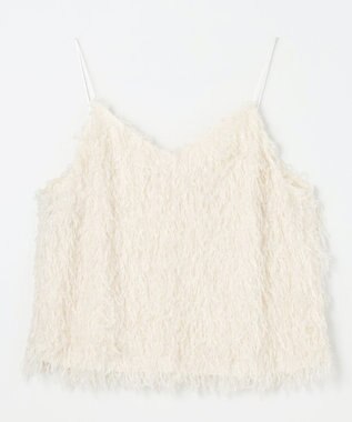 NAVE 【Nave・洗える】フェザーフリンジ キャミソールブラウス アイボリー系
