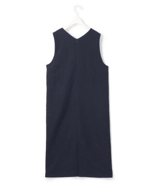 ICB L 【WEB限定・洗える】 ツイードインレイ ジャンパースカート ワンピース ネイビーブルー系