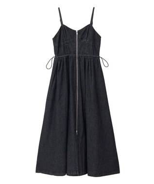 Green Parks ・ＳＵＧＡＲ　ＳＰＯＯＮ　デニムコルセットキャミワンピ Black