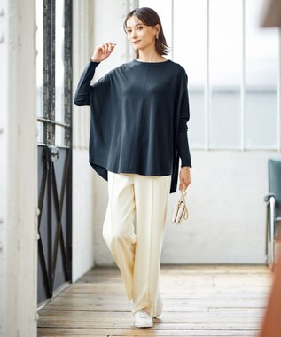 ICB 【洗える・WEB限定カラーあり】 ヴィスコースワイド プルオーバー パイングリーン系