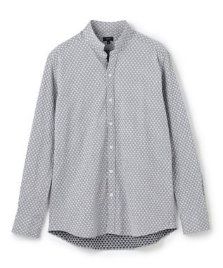 JOSEPH HOMME トライジャガードストレッチ　ウィングカラーシャツ ライトグレー系