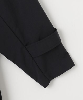 UNFILO 【洗える/シワになりにくい】撥水ナイロンタフタワッシャー ブラック