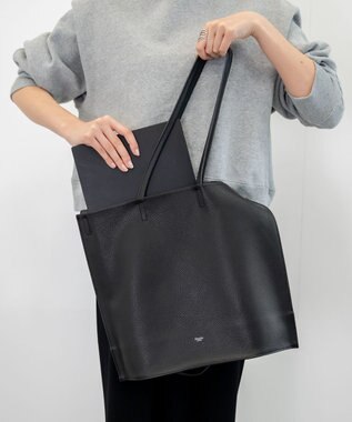 blancle シュリンクレザー ガゼット2wayトートバッグ BLACK