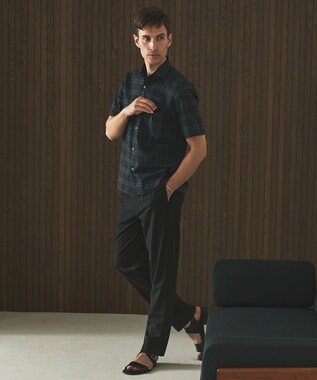 GOTAIRIKU カジュアルセットアップ対応【洗える/ストレッチ】YUNSA リラックストラウザーズ ブラック系