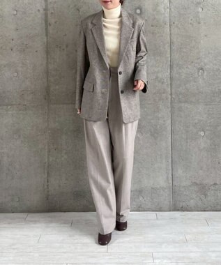 #Newans 【LEE掲載アイテム】オーバーサイズテーラードジャケット ベージュチェック