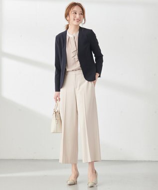 ANY SIS 【保温性あり/洗える】サーモ 2WAYストレッチ ワイドパンツ アイボリー