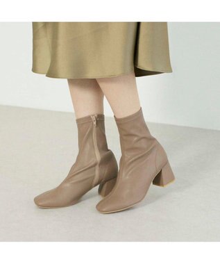 MODE ET JACOMO <carino>【レイン対応】ストレッチヒールブーツ （ブラック） オーク